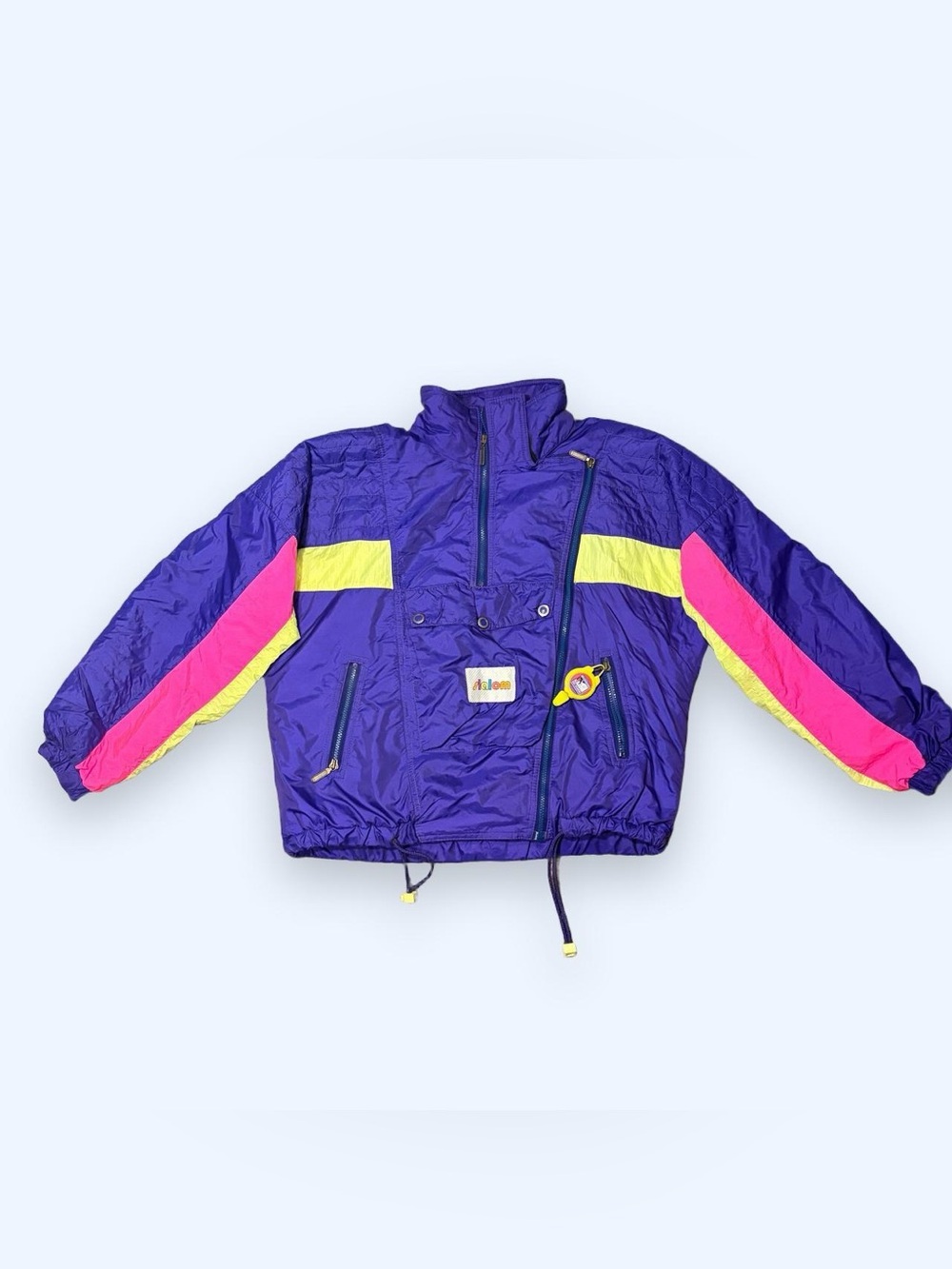 80s Colorblock Windbreaker Bomber Jacket by Slalom!